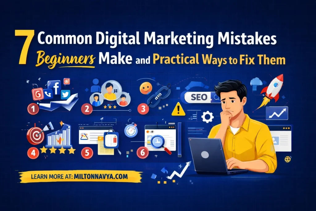 7 Common Digital Marketing Mistakes Beginners Make and Practical Ways to Fix Them